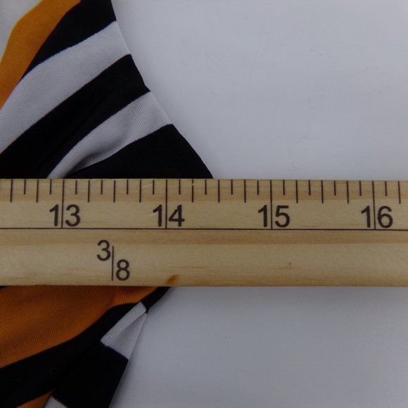 kimcine curve Women's Crop top stripe with a twist size SM orange and black - Picture 7 of 9